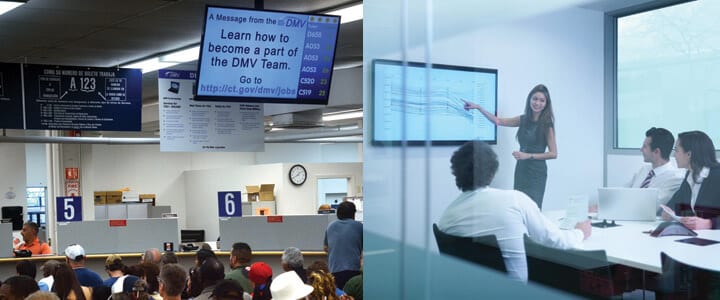 Digital Signage at the DMV or in a meeting
