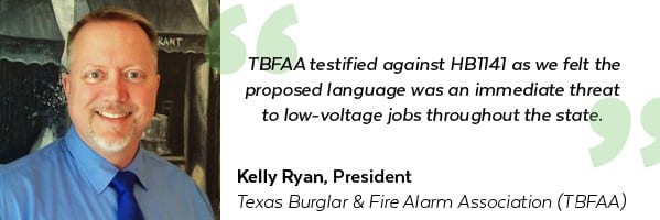 Kelly Ryan, Texas Burglar & Fire Alarm Association
