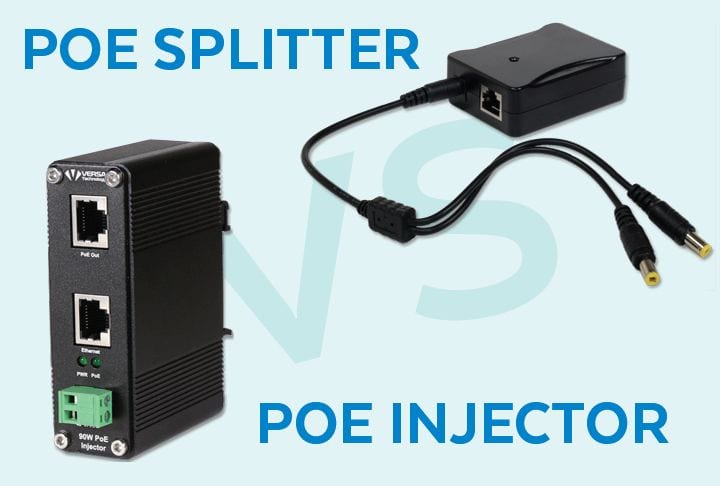 What is the difference between a PoE injector and a PoE splitter?