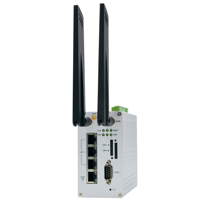 Wierook toeter vod VX-IFL-301PG 4-Port Industrial 4G LTE Cellular PoE Router | Versa Tek