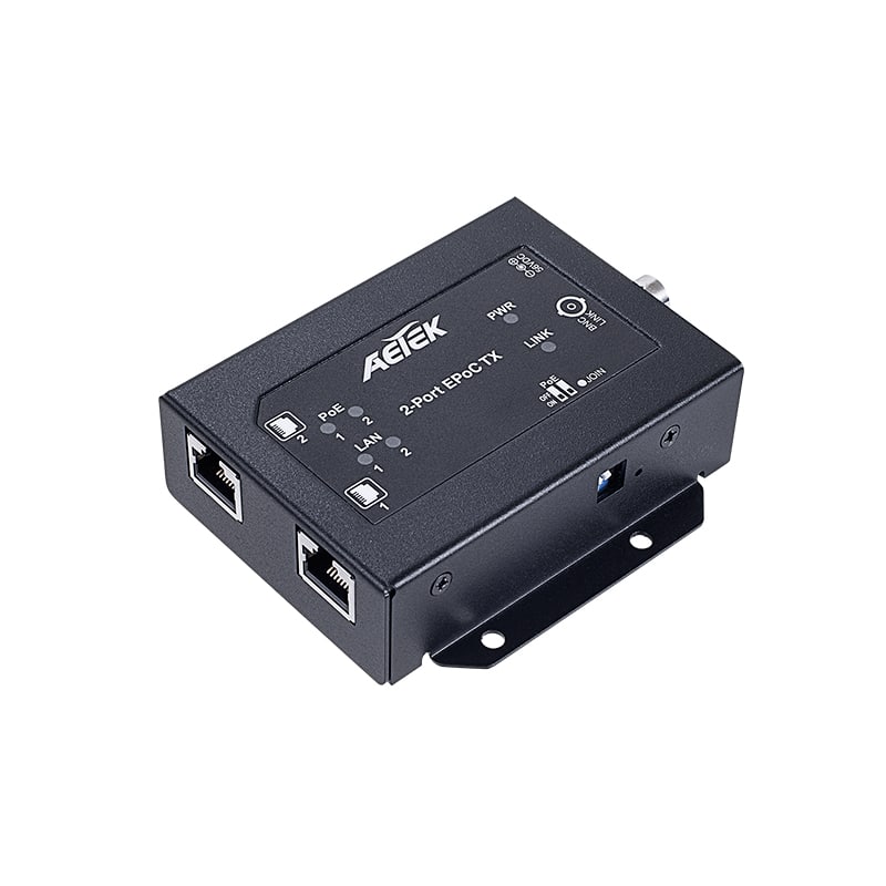 XE12-120-TX Indoor Ethernet & Power over Coax Remote Extender with 2 FE PoE  interfaces - Versa Technology